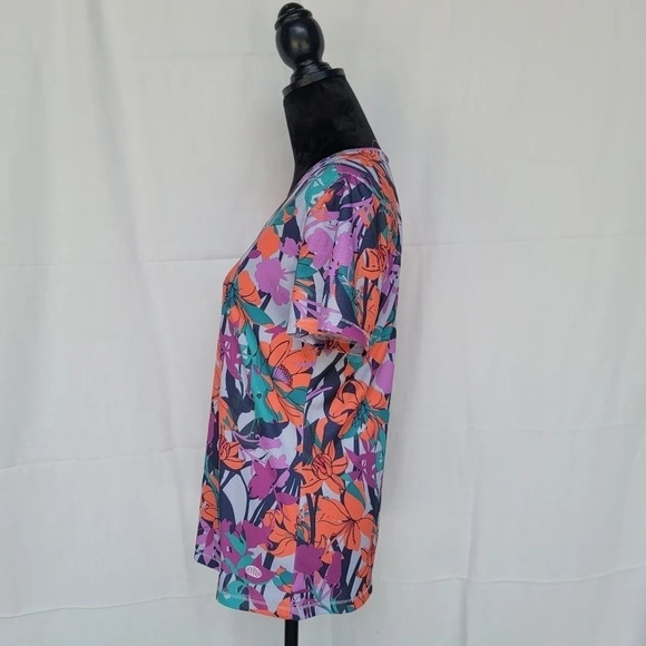 Reel Legends Performance Outfitter Freeline Tec Fishing Floral Athletic top M - Picture 6 of 7